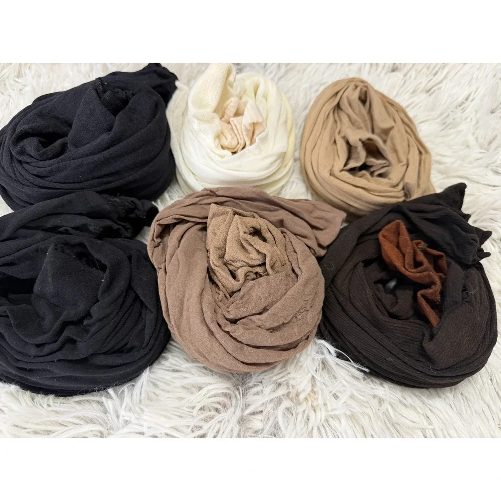LOT of Vintage PANTYHOSE 6 Pair Nude Flesh Black Brown Hosiery Craft Wear Used